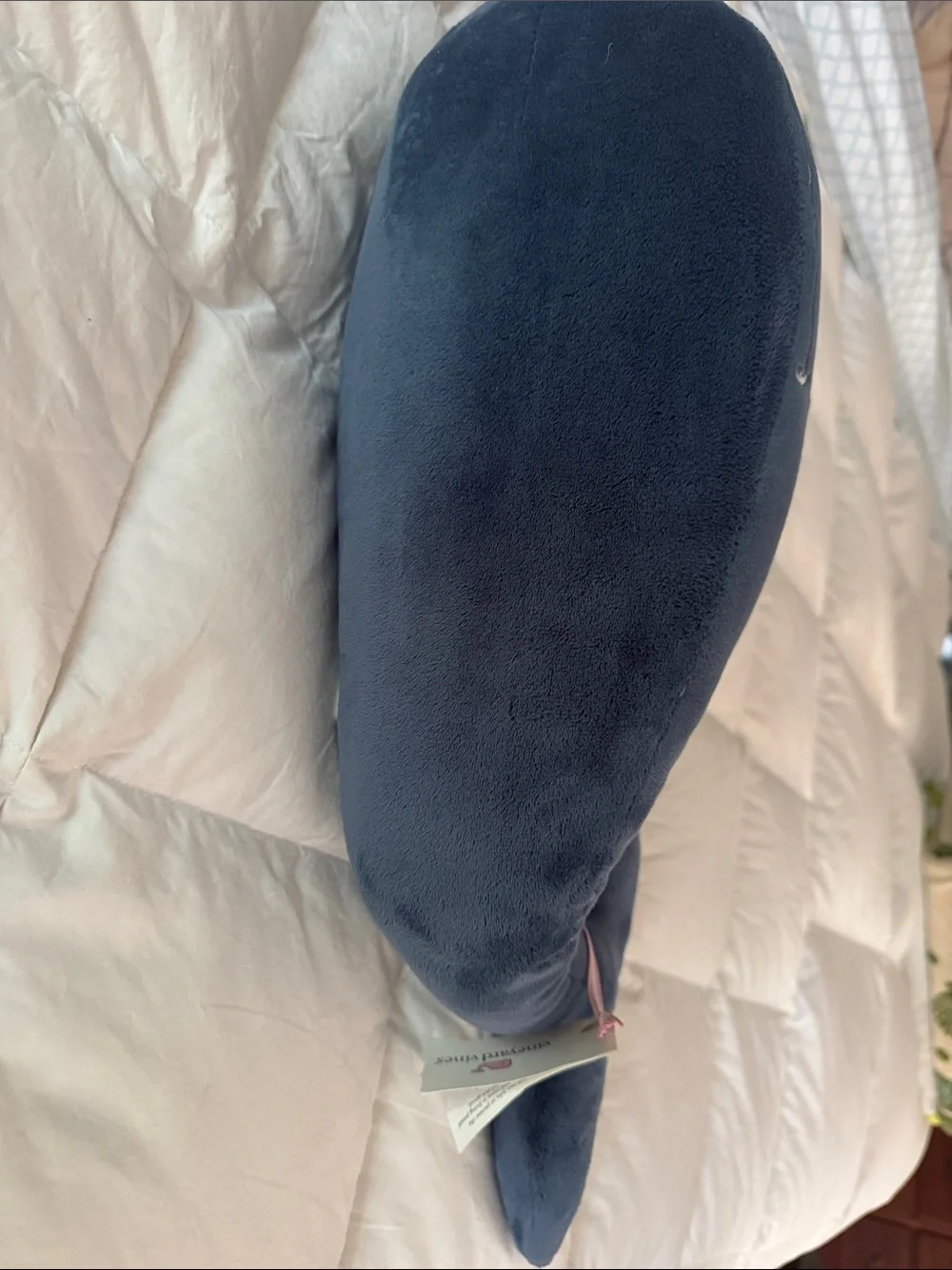 Vineyard Vines NWT Plush Whale Accent Pillow - Navy Blue